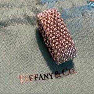 Tiffany & Co. Somerset Mesh Weave Thick Ring size 8